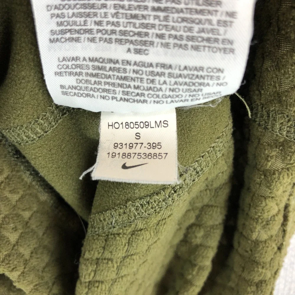 Nike Pro Hyperwarm Hoodie Womens Small Green Slim Athletic‎ Training Top Workout